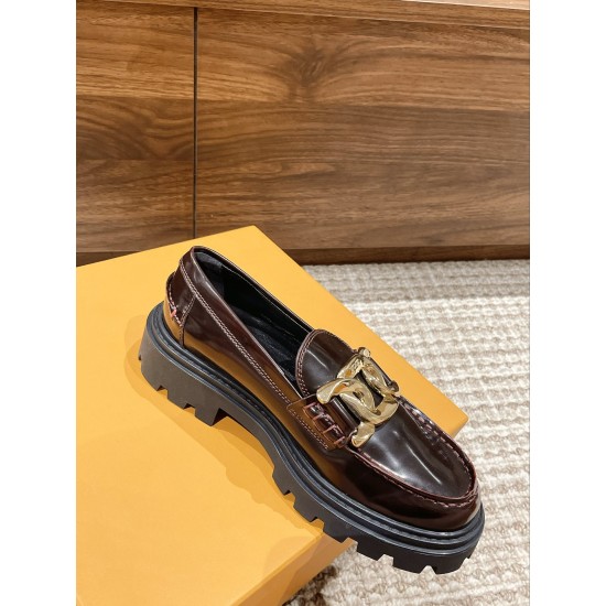 Tods Thick Sole Chunky Heeled Loafers