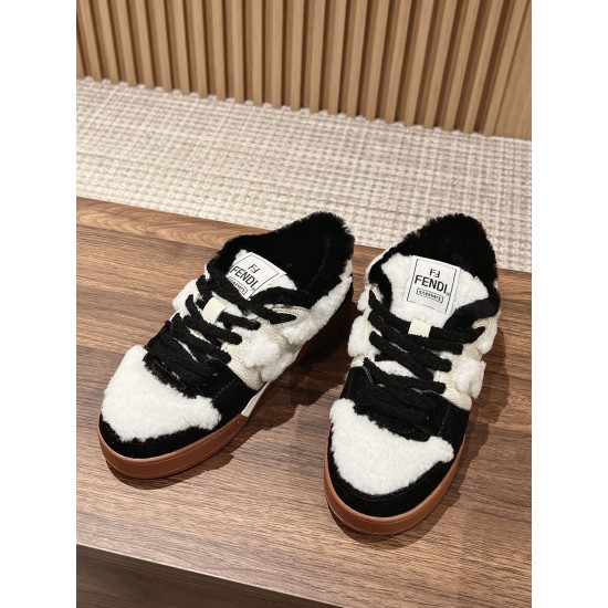 Fendi Match Wool Sneakers