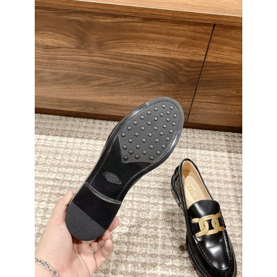 Tods Thick Sole Chunky Heeled Loafers