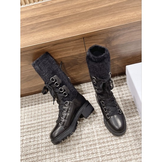 Dior Imported Calfskin Motorcycle Boots