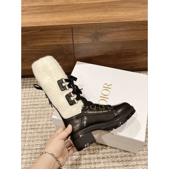 Dior Imported Calfskin Motorcycle Boots