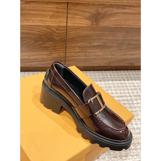 Tods Thick Sole Chunky Heeled Loafers