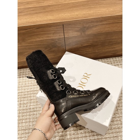 Dior Imported Calfskin Motorcycle Boots