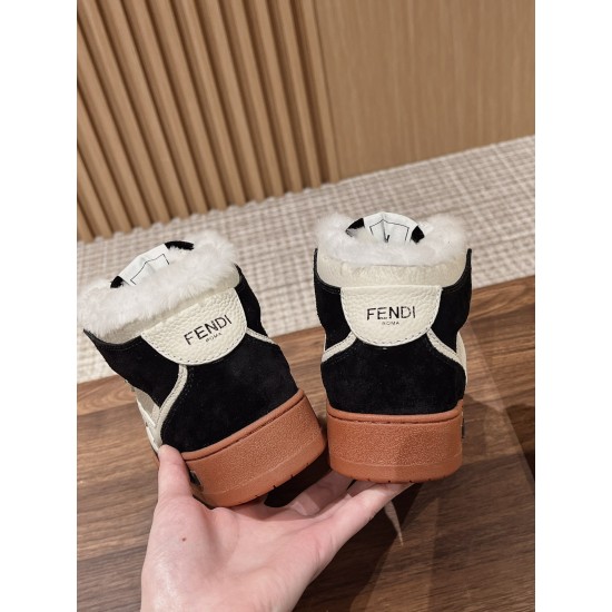 Fendi Match Wool Sneakers