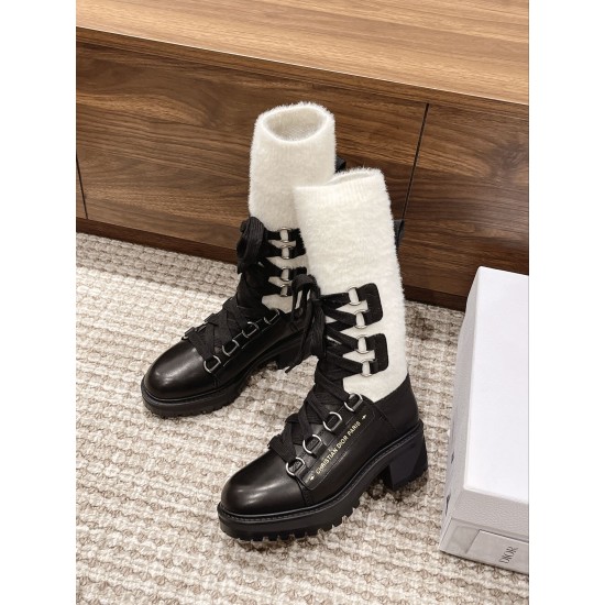 Dior Imported Calfskin Motorcycle Boots