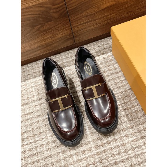 Tods Thick Sole Chunky Heeled Loafers