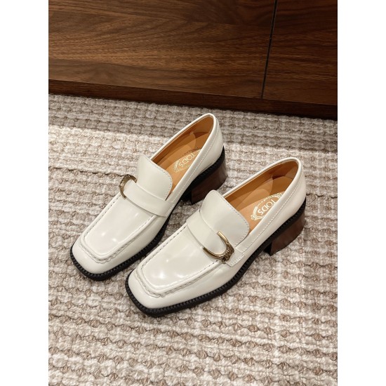 Tods Thick Sole Chunky Heeled Loafers