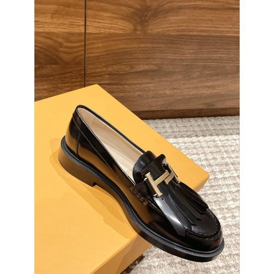 Tods Thick Sole Chunky Heeled Loafers