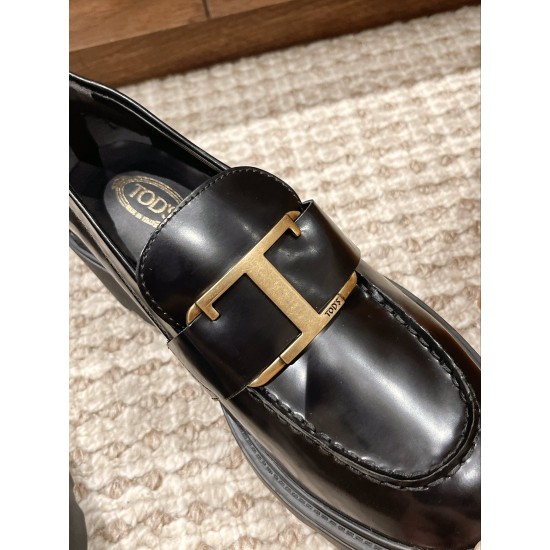 Tods Thick Sole Chunky Heeled Loafers