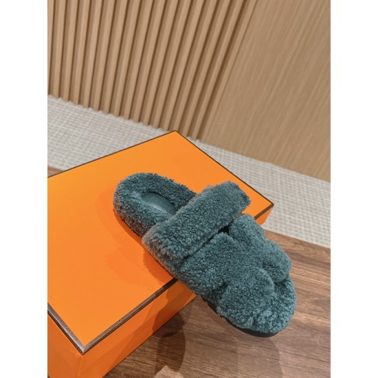 Hermes Chypre wool sandals