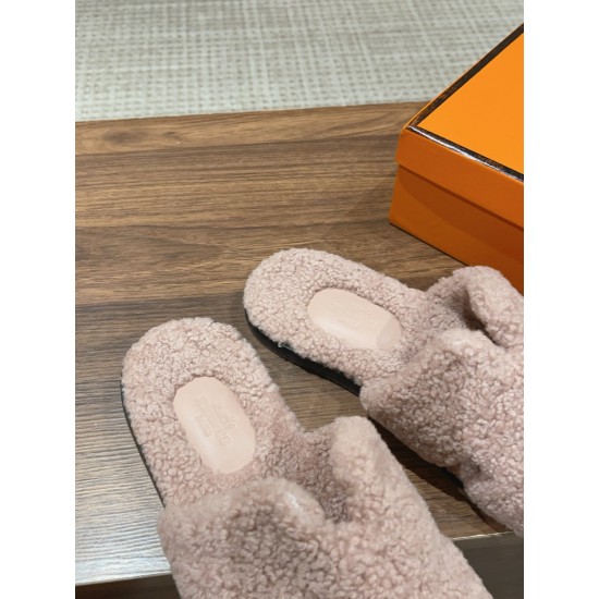 Hermes Wool Slippers