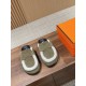 Hermes Wool Half Slippers