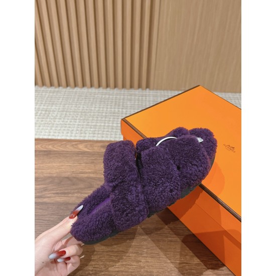 Hermes Chypre wool sandals