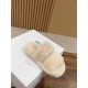 CELINE sheepskin slippers