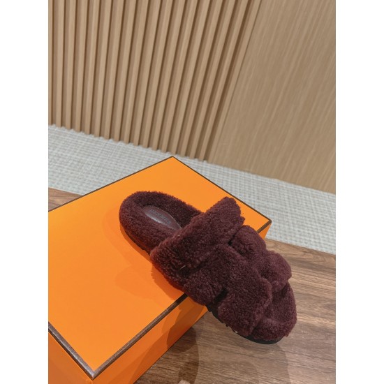 Hermes Chypre wool sandals