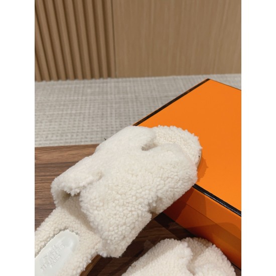 Hermes Wool Slippers