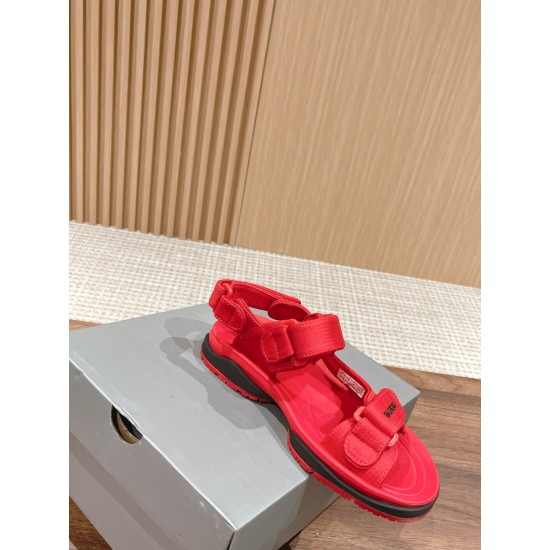 Balenciaga Tourist Velcro Buckle Sandals