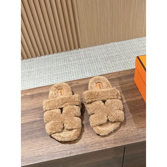 Hermes Chypre wool sandals