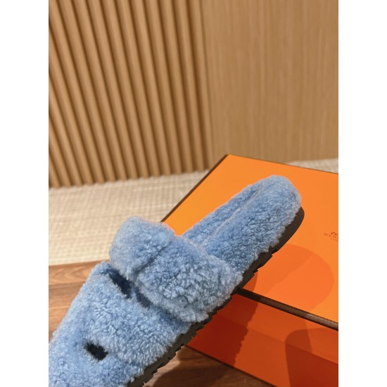 Hermes Chypre wool sandals