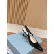 Prada Patent leather slingback pumps