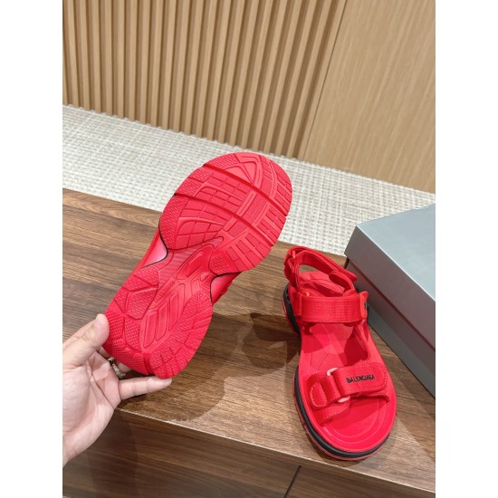 Balenciaga Tourist Velcro Buckle Sandals