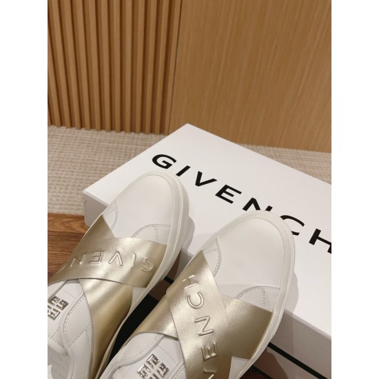 GIVENCHY cross strap loafers