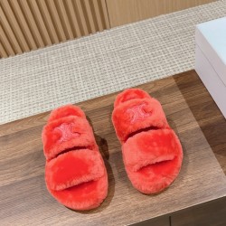 CELINE sheepskin slippers