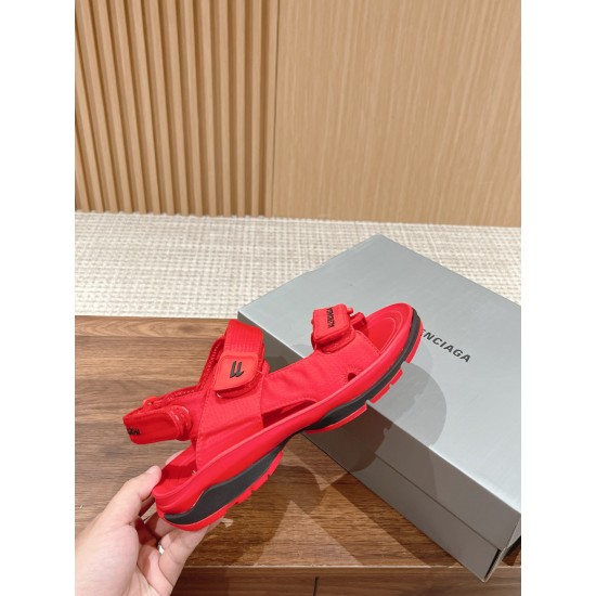 Balenciaga Tourist Velcro Buckle Sandals