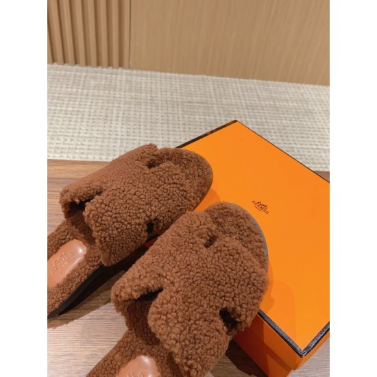 Hermes Wool Slippers