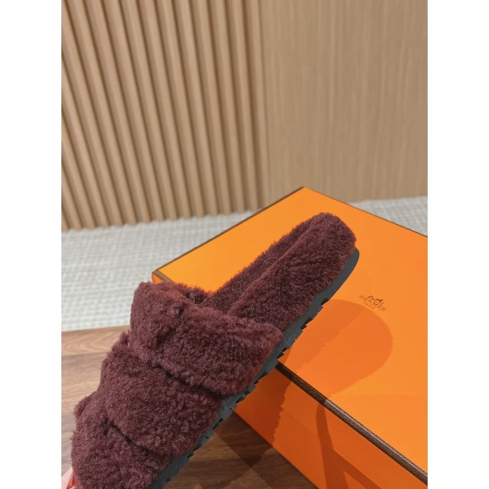 Hermes Chypre wool sandals