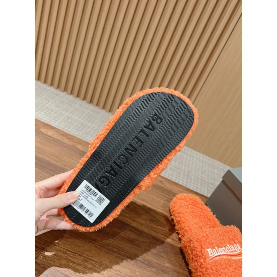 Balenciaga Lambswool Slippers