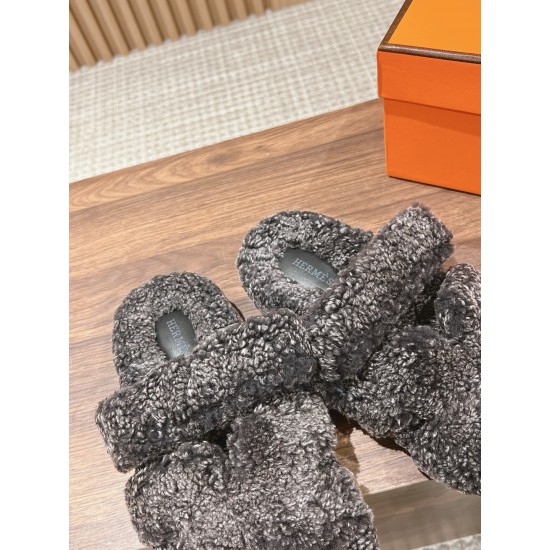 Hermes Chypre wool sandals