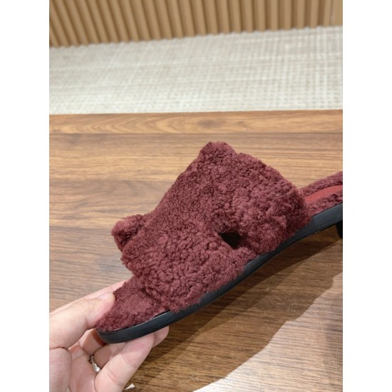 Hermes Wool Slippers