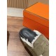 Hermes Wool Half Slippers