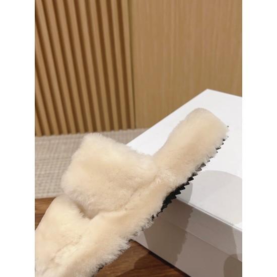 CELINE sheepskin slippers