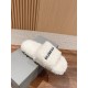 Balenciaga Lambswool Slippers