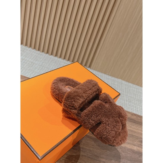 Hermes Chypre wool sandals