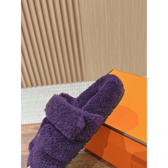 Hermes Chypre wool sandals