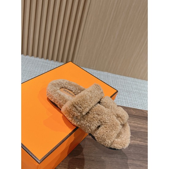 Hermes Chypre wool sandals