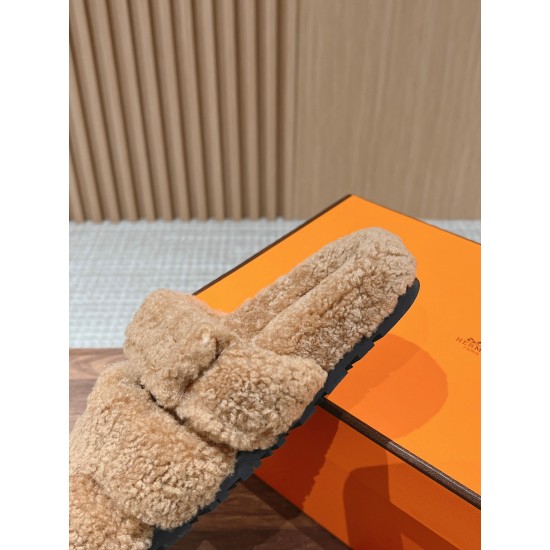 Hermes Chypre wool sandals