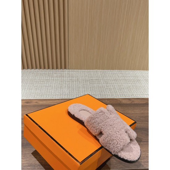 Hermes Wool Slippers