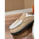 Hermes Wool Half Slippers