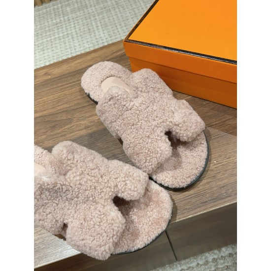 Hermes Wool Slippers