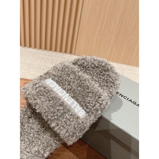 Balenciaga Lambswool Slippers