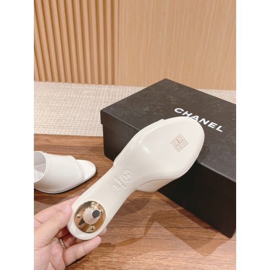 Chanel Heeled Slippers