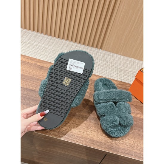 Hermes Chypre wool sandals