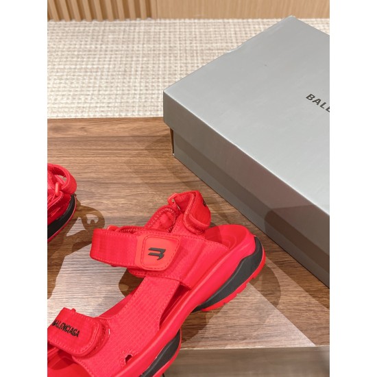 Balenciaga Tourist Velcro Buckle Sandals