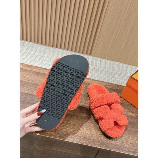 Hermes Chypre wool sandals