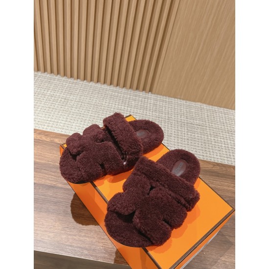 Hermes Chypre wool sandals