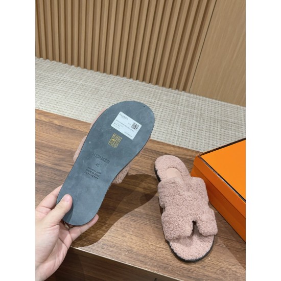 Hermes Wool Slippers